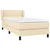 Vidaxl Box spring postelja z vzmetnico krem 100x200 cm blago