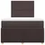 Vidaxl Box spring postelja z vzmetnico temno rjav 120x200 cm blago