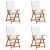 Vrtna stolica 4 pcs Smeđa i bijela 57 x 71,5 x 104 cm