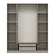 Hanah Home ormar sa reflektujućim staklom Nisa 20618, 180 cm, peščar