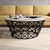 Hanah Home Klub sto Stil Metal Ferforje 90x90x38cm Krem-Crni