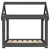 Krevet za pse sivi 71 x 55 x 70 cm od masivne borovine