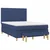 Vidaxl Box spring postelja z vzmetnico moder 140x190 cm blago