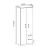 Hanah Home Ormar Merlin 2, 60x171,8x45 cm, Beli