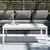 Vrtni stol bijeli 121x82,5x45 cm od masivne borovine