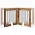 Vrata za pse s postoljem 6 pcs Staro drvo 80 x 80 cm