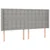 vidaXL Box spring postelja z vzmetnico LED sv. siva 180x200 cm blago