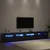 Set TV komoda S LED lampica 3 pcs Crni hrast 270 x 35 x 40 cm