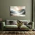Slika meglene gore in jezero - 60x40