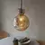 Endon 111336 - Luster na sajli 1xE27/10W/230V zlatna/dimljena crna