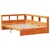 Krevet s policama s uzglavljem 2 pcs Vosak smeđa 200 x 160 cm