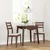 Vidaxl Jedilni stoli z blazinami 2 kosa Brown Solid Wood Rubber
