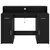 Stol s ladicama Crni hrast 120 x 55 x 91 cm Konstruirano drvo