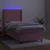 shumee Box spring postelja z vzmetnico LED roza 90x190 cm žamet
