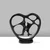 Aberto Design Dekorativna figura Love v2, 25 x 10 x 26 cm, Crna