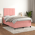 vidaXL Box spring postelja z vzmetnico roza 120x190 cm žamet