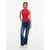 Tommy Jeans Top ESS  rdeča / bela