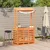 Vidaxl vidaXL Vrtna barska miza s streho rjava 112,5x57x195,5 cm