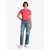Tommy Jeans Majica rdeča/off-bela
