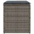 Vrtni tabure s jastucima 2 kom sivi 40x40x43 cm poliratan