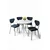 Hanah Home Trpezarijski set, 5 komada, Teget