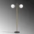 Opviq Podna lampa Antler 13766, 62 x 30 x 162 cm, 2 x E27, 250 cm Kabl, Zlatne boje