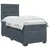 vidaXL Postelja boxspring z vzmetnico Temno siva 80 x 200 cm Žamet