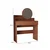 HANAH HOME Sto za šminkanje Harmony Mini Round Sepia
