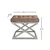 Lessentiel Maison Tabure 50x42x40cm, Srebrno-Braon
