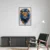 Canvas Slika na platnu Plavi lav, Sa ramom, 100 x 150 cm, Crni
