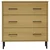 Komoda s 3 ladice smeđa 77 x 40 x 79,5 cm od masivnog drva OSLO