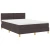 LED Box Spring Krevet Tamno smeđa 140 x 200 cm tkanina