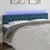 Vidaxl LED posteljno vzglavje temno modro 200x7x78/88 cm žamet