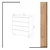 Hanah Home Komoda YUNA 70x86x40cm Hrast-Crna