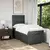 Vidaxl Box spring postelja z vzmetnico temno siva 90x190 cm blago