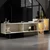 Hanah Home TV komoda Tenon, travertin / zlatna