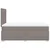 Vidaxl Box spring postelja z vzmetnico taupe 120x200 cm blago