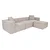 Atelier del Sofa Ugaona garnitura Lora 193x65x303cm Siva