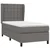 Vidaxl Box spring postelja z vzmetnico siva 90x190 cm umetno usnje