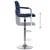 Greatstore Barski stol modro blago