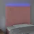Vidaxl LED posteljno vzglavje roza 80x5x118/128 cm žamet