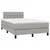 shumee Box spring postelja z vzmetnico LED sv. siva 120x200 cm blago