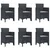Vrtni set za objed 7 pcs Antracit Polipropilen
