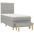 Vidaxl Box spring postelja z vzmetnico svetlo siva 80x200 cm blago