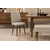 HANAH HOME Vina 02 1005 Walnut Cream Produživi trpezarijski sto, stolice i konzola (5 komada))