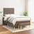 vidaXL Box spring postelja z vzmetnico taupe 120x190 cm blago