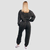 GymBeam Women‘s Aura Cropped Sweatshirt Washed Black