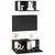 Set TV komoda Zidne 2 pcs Crni hrast Konstruirano drvo