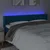 Vidaxl LED posteljno vzglavje temno modro 183x16x78/88 cm žamet