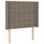 Vidaxl LED posteljno vzglavje taupe 83x16x118/128 cm blago